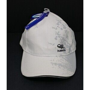 Surfware Hawaiian Classics White Gray Splatter Buckle Back Cotton Cap Hat NWT